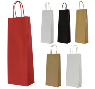 Papierweintasche mit gedrehtem Papiergriff