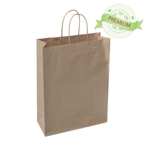 PREMIUM - Braunes gerilltes Papier