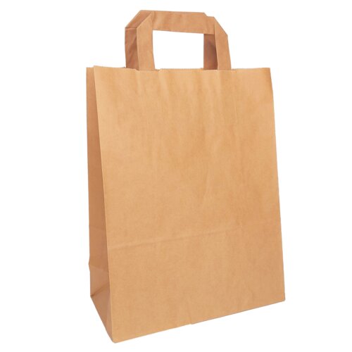 Braune Papiertaschen, flacher Papiergriff