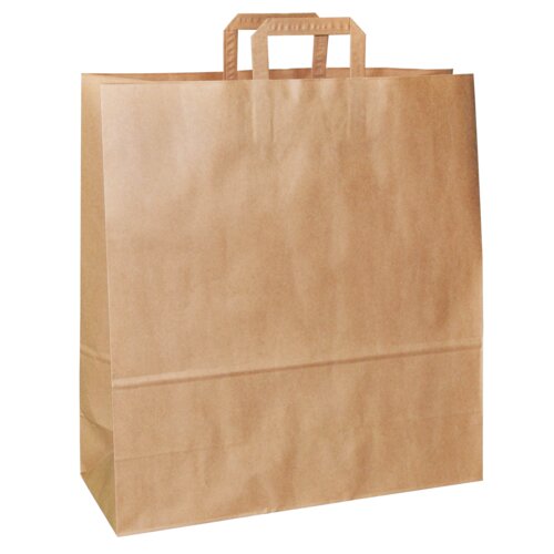 Braune Papiertaschen, flacher Papiergriff